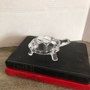 Clear Glass Turtle Figurine